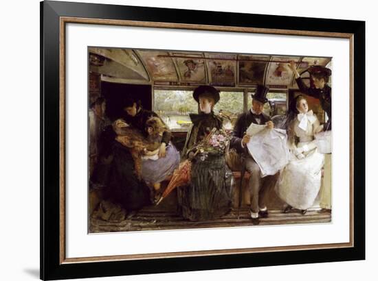 The Bayswater Omnibus, 1895-George Elgar Hicks-Framed Premium Giclee Print