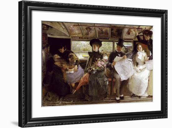 The Bayswater Omnibus, 1895-George Elgar Hicks-Framed Premium Giclee Print