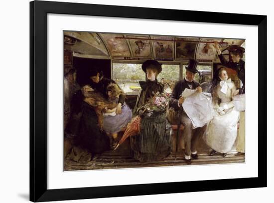 The Bayswater Omnibus, 1895-George Elgar Hicks-Framed Premium Giclee Print