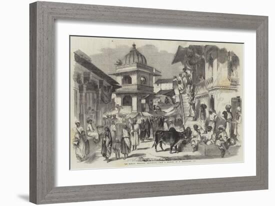 The Bazaar, Oodipoor, Rajpootana-William Carpenter-Framed Giclee Print