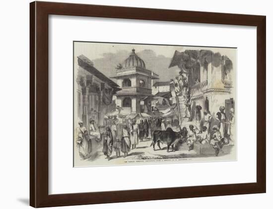 The Bazaar, Oodipoor, Rajpootana-William Carpenter-Framed Giclee Print
