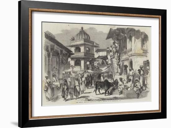 The Bazaar, Oodipoor, Rajpootana-William Carpenter-Framed Giclee Print