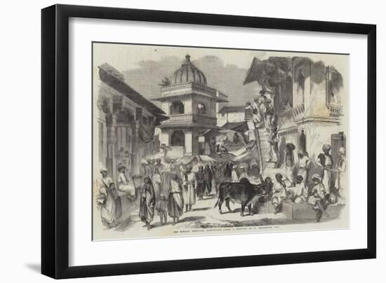 The Bazaar, Oodipoor, Rajpootana-William Carpenter-Framed Giclee Print