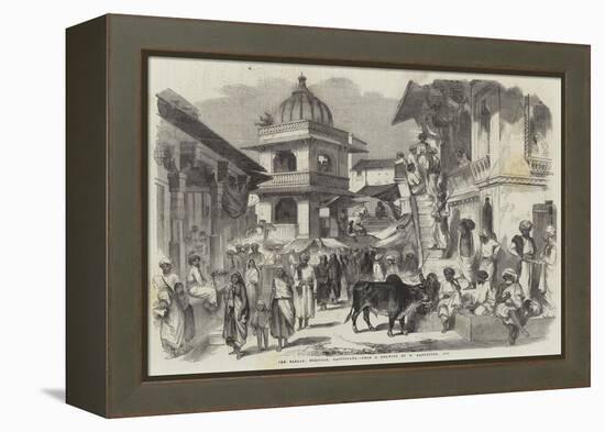 The Bazaar, Oodipoor, Rajpootana-William Carpenter-Framed Premier Image Canvas