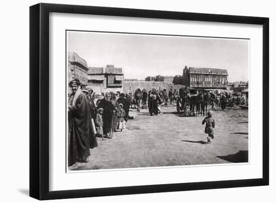 The Bazaar Square in Basra, Iraq, 1925-A Kerim-Framed Giclee Print