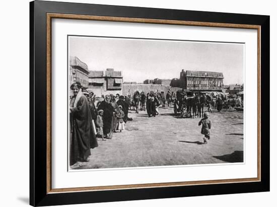 The Bazaar Square in Basra, Iraq, 1925-A Kerim-Framed Giclee Print