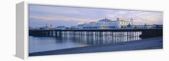 The Beach and Palace Pier, Brighton, East Sussex, England, UK, Europe-Lee Frost-Framed Premier Image Canvas