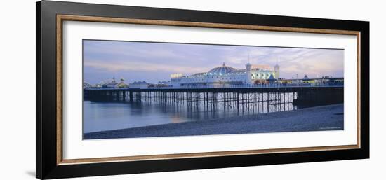 The Beach and Palace Pier, Brighton, East Sussex, England, UK, Europe-Lee Frost-Framed Photographic Print