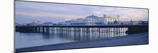 The Beach and Palace Pier, Brighton, East Sussex, England, UK, Europe-Lee Frost-Mounted Photographic Print