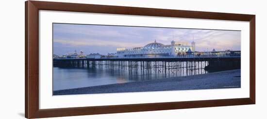 The Beach and Palace Pier, Brighton, East Sussex, England, UK, Europe-Lee Frost-Framed Photographic Print