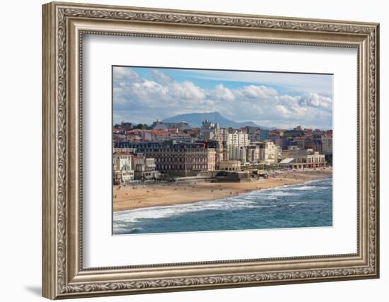 The Beach and Seafront in Biarritz, Pyrenees Atlantiques, Aquitaine, France, Europe-Martin Child-Framed Photographic Print