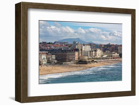 The Beach and Seafront in Biarritz, Pyrenees Atlantiques, Aquitaine, France, Europe-Martin Child-Framed Photographic Print