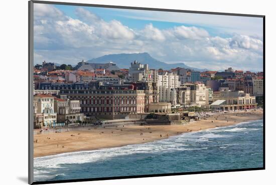 The Beach and Seafront in Biarritz, Pyrenees Atlantiques, Aquitaine, France, Europe-Martin Child-Mounted Photographic Print