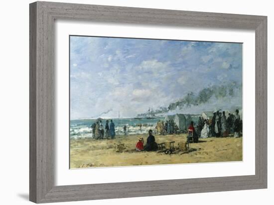 The Beach at Bathing Time-Eugène Boudin-Framed Giclee Print