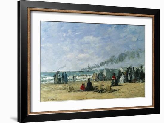 The Beach at Bathing Time-Eugène Boudin-Framed Giclee Print