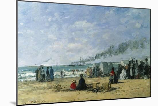 The Beach at Bathing Time-Eugène Boudin-Mounted Giclee Print