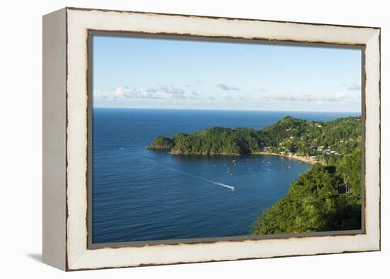 The beach at Castara Bay in Tobago, Trinidad and Tobago, West Indies, Caribbean, Central America-Alex Treadway-Framed Premier Image Canvas