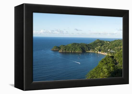 The beach at Castara Bay in Tobago, Trinidad and Tobago, West Indies, Caribbean, Central America-Alex Treadway-Framed Premier Image Canvas