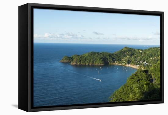 The beach at Castara Bay in Tobago, Trinidad and Tobago, West Indies, Caribbean, Central America-Alex Treadway-Framed Premier Image Canvas