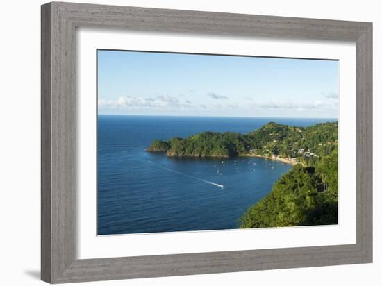 The beach at Castara Bay in Tobago, Trinidad and Tobago, West Indies, Caribbean, Central America-Alex Treadway-Framed Photographic Print