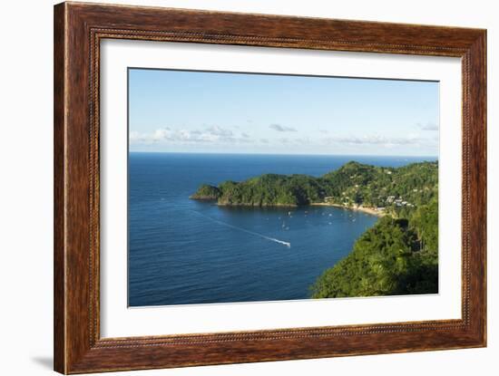 The beach at Castara Bay in Tobago, Trinidad and Tobago, West Indies, Caribbean, Central America-Alex Treadway-Framed Photographic Print