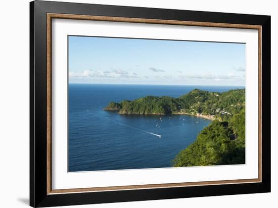 The beach at Castara Bay in Tobago, Trinidad and Tobago, West Indies, Caribbean, Central America-Alex Treadway-Framed Photographic Print