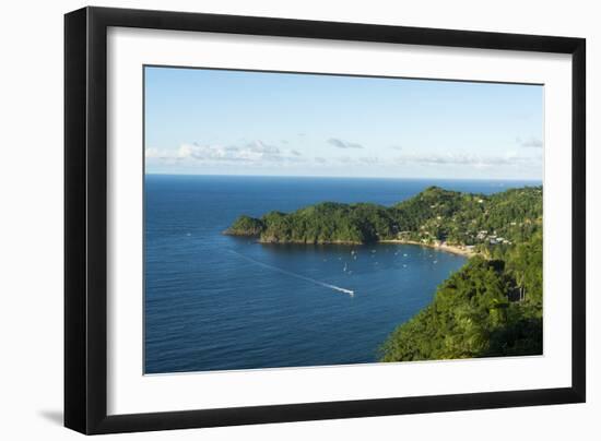 The beach at Castara Bay in Tobago, Trinidad and Tobago, West Indies, Caribbean, Central America-Alex Treadway-Framed Photographic Print