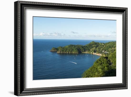 The beach at Castara Bay in Tobago, Trinidad and Tobago, West Indies, Caribbean, Central America-Alex Treadway-Framed Photographic Print