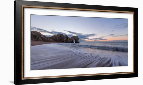 The Beach at Durdle Door in Dorset-Chris Button-Framed Photographic Print