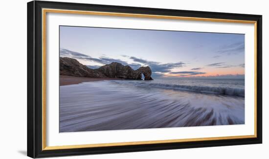 The Beach at Durdle Door in Dorset-Chris Button-Framed Photographic Print