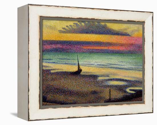 The Beach at Heist, 1891-92-Georges Lemmen-Framed Premier Image Canvas