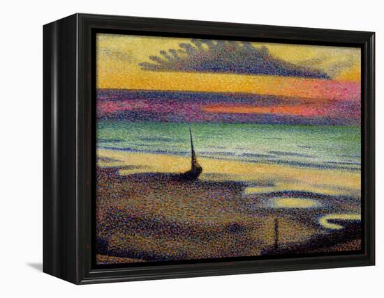 The Beach at Heist, 1891-92-Georges Lemmen-Framed Premier Image Canvas