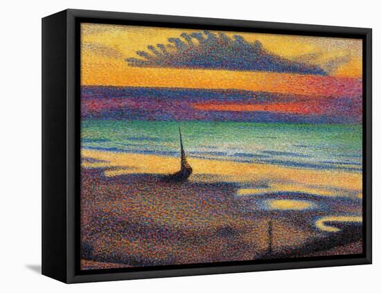 The Beach at Heist-Georges Lemmen-Framed Premier Image Canvas