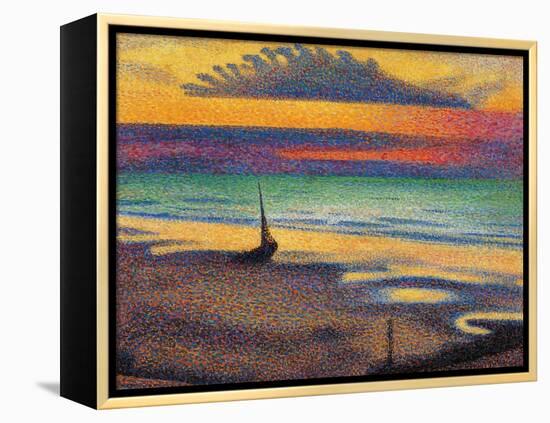 The Beach at Heist-Georges Lemmen-Framed Premier Image Canvas