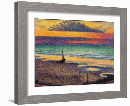 The Beach at Heist-Georges Lemmen-Framed Giclee Print