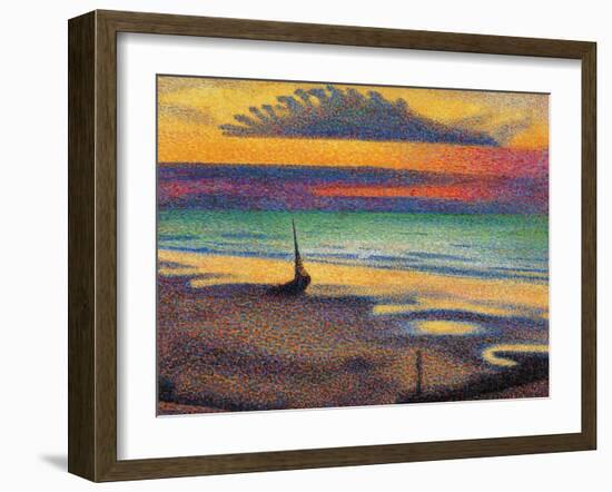 The Beach at Heist-Georges Lemmen-Framed Giclee Print