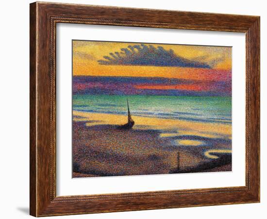 The Beach at Heist-Georges Lemmen-Framed Giclee Print