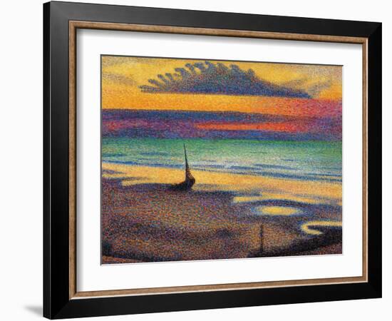 The Beach at Heist-Georges Lemmen-Framed Giclee Print