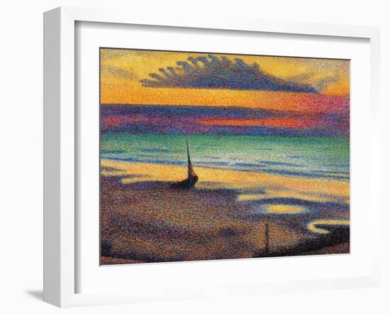 The Beach at Heist-Georges Lemmen-Framed Giclee Print