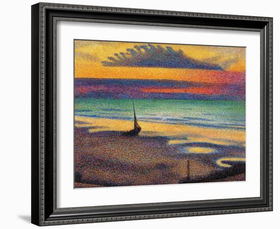 The Beach at Heist-Georges Lemmen-Framed Giclee Print