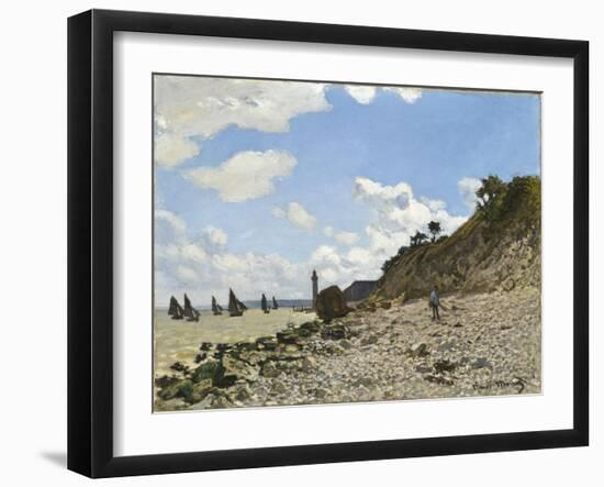 The Beach at Honfleur, 1864-1866-Claude Monet-Framed Giclee Print