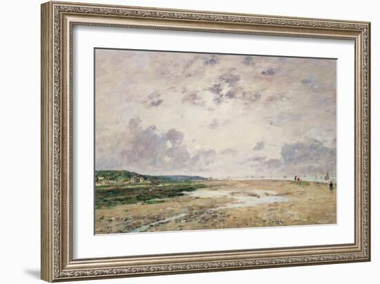 The Beach at Low Tide, Deauville-Eugene Louis Boudin-Framed Giclee Print