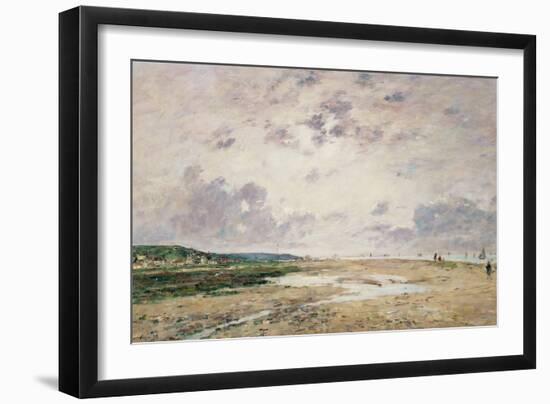 The Beach at Low Tide, Deauville-Eugene Louis Boudin-Framed Giclee Print