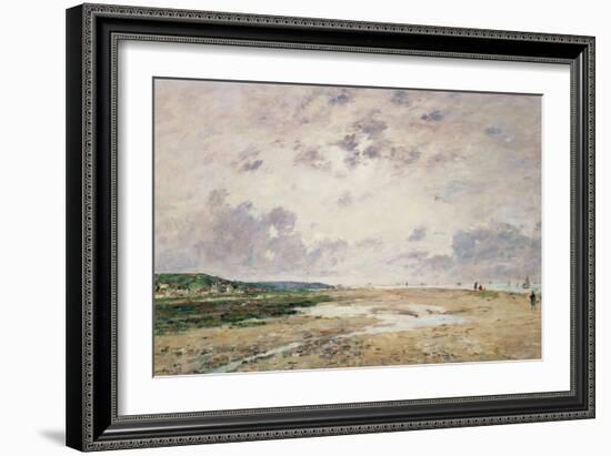 The Beach at Low Tide, Deauville-Eugene Louis Boudin-Framed Giclee Print