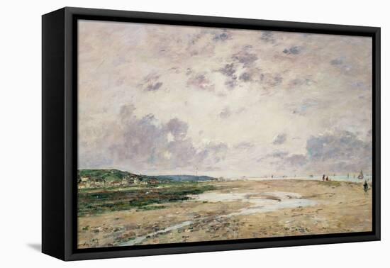 The Beach at Low Tide, Deauville-Eugene Louis Boudin-Framed Premier Image Canvas