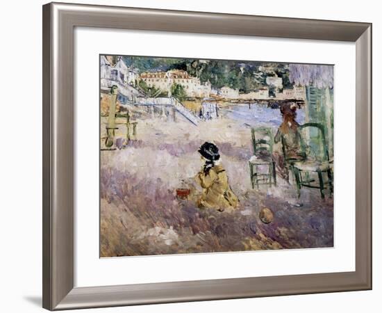 The Beach at Nice, 1882-Morisot-Framed Giclee Print