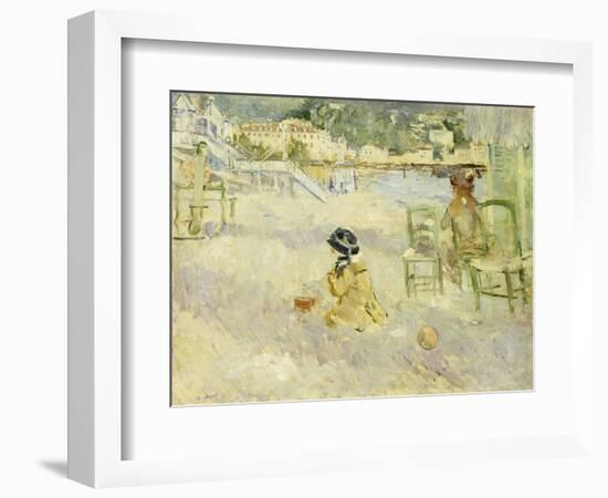 The Beach at Nice, 1882-Berthe Morisot-Framed Giclee Print