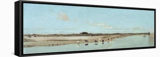 The Beach at Ofanto - Barletta (La Spiaggia Presso Ofanto - Barletta)-Giuseppe De Nittis-Framed Premier Image Canvas