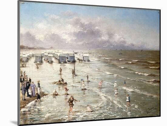 The Beach at Ostend, 1892-Adolphe Jacobs-Mounted Giclee Print