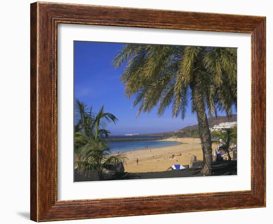 The Beach at Playa Blanca, Lanzarote, Canary Islands, Atlantic, Spain, Europe-John Miller-Framed Photographic Print